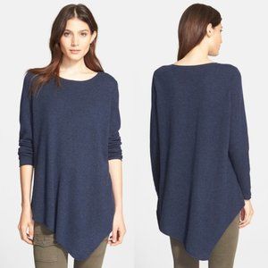 Joie Tambrel B Neck Cashmere Wool Blend Sweater Navy Blue XS
